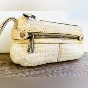 RARE Fossil-fifty four ivory leather wallet/wristlet